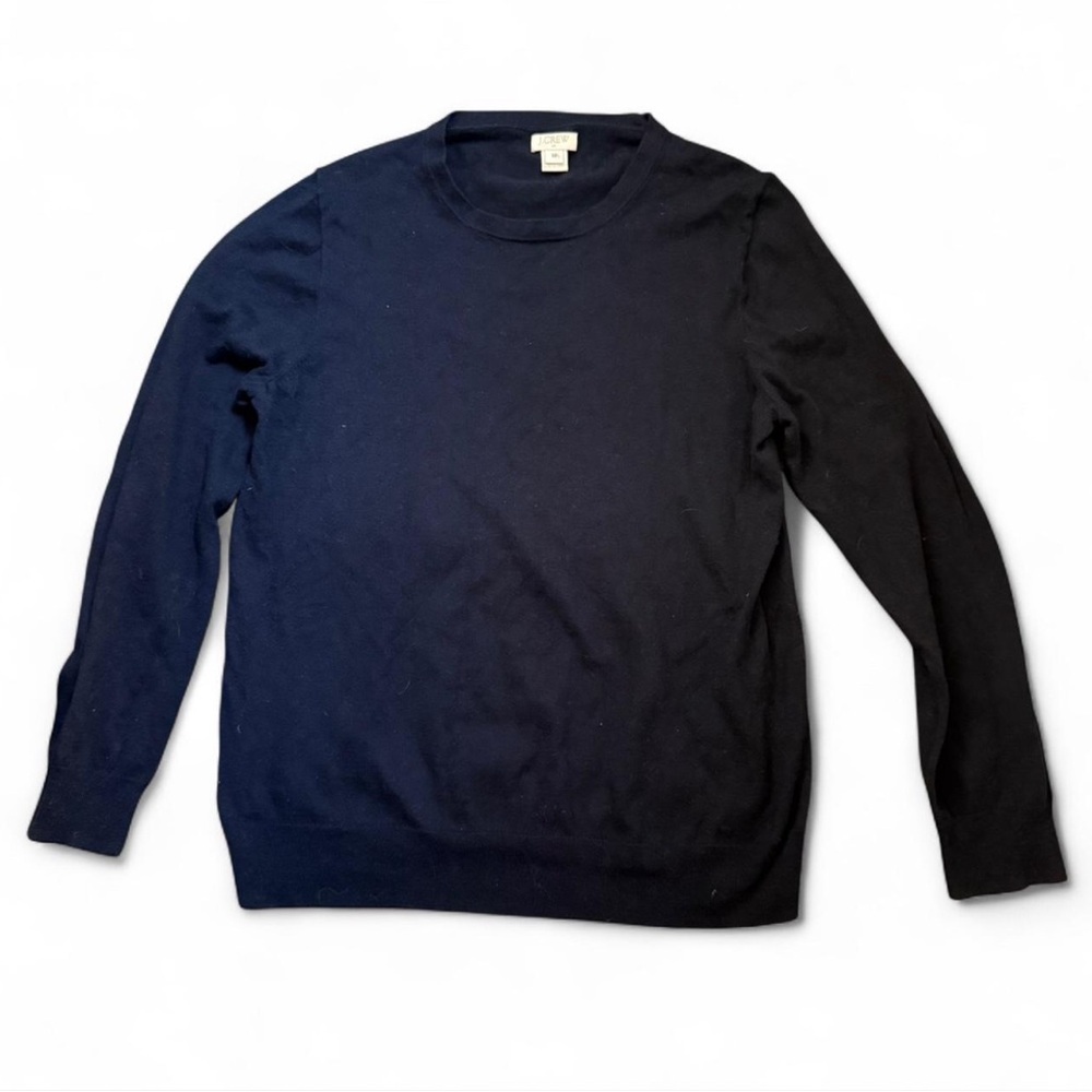 J. Crew 100% Cotton Dark Blue Crewneck Sweater